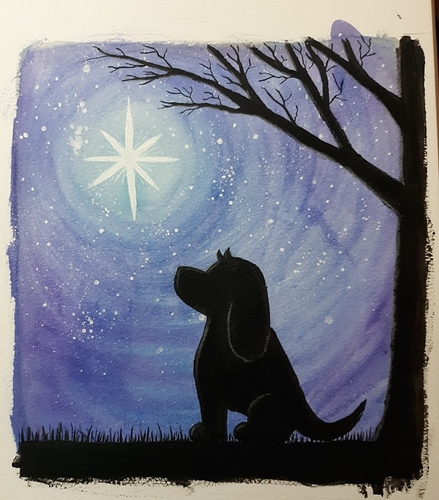 Moonlight Art Dog Star