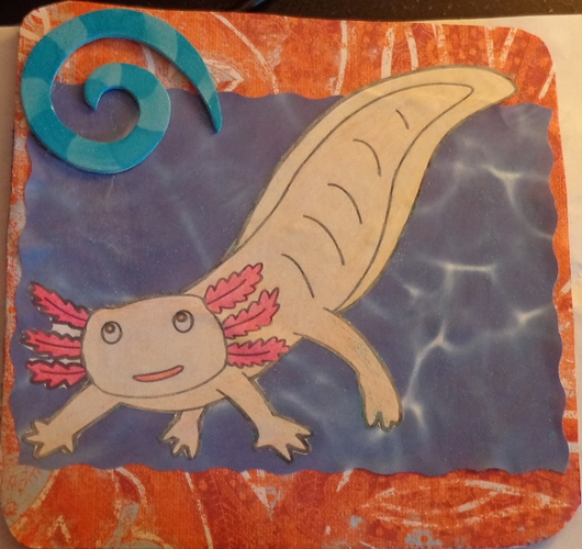 Axolotl Mixed Media